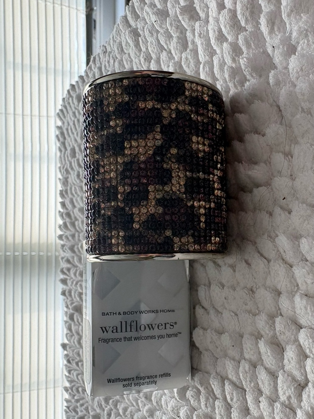 NWT Bath & Body Works Brown Leopard Crystal Wallflowers Plug-In